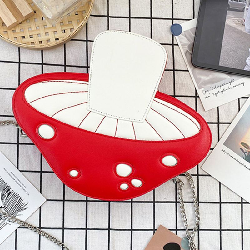Túi Đeo Chéo Vai Bằng Da PU Hình Nấm Thời Trang Dành Cho Nữ