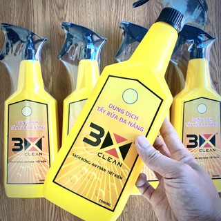 Dung dịch tẩy đa năng 3X CLEAN ( tẩy rửa dầu nhớt, dầu mỡ, tẩy rửa nhà bếp, phòng khách, làm sạch lốp xe, yên xe. 1000ml