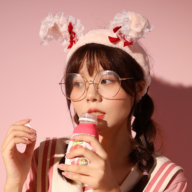 Băng Đô Tai Thỏ Họa Tiết Hoạt Hình Dễ Thương