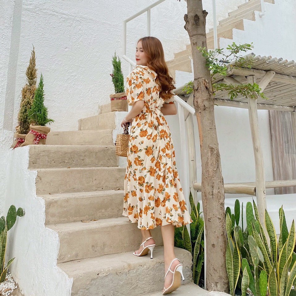 Đầm Maxi hoa, đi tiệc, đầm đuôi cá tôn dáng cho các chị diện Tết VINTAGE STORE | BigBuy360 - bigbuy360.vn