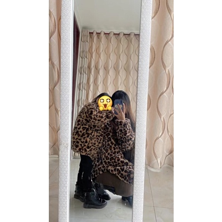 [Áo hoạ tiết beo lông mịn]