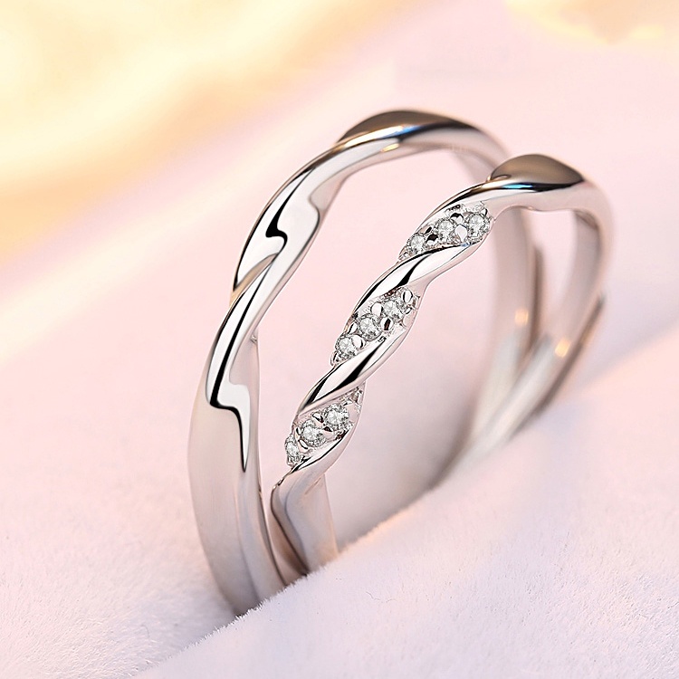 Nhẫn Mobius Cặp Đôi Bạc S925 Thiết Kế Độc Đáo Tự Điều Chỉnh - Nhẫn Bạc Sterling M.Lady Jewelry