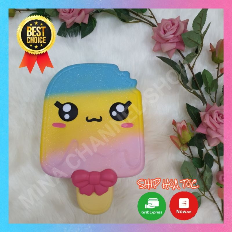 Đồ chơi Squishy Cây Kem khổng Lồ 28cm Siêu Chậm Tăng, mềm có bao bì và quà tặng