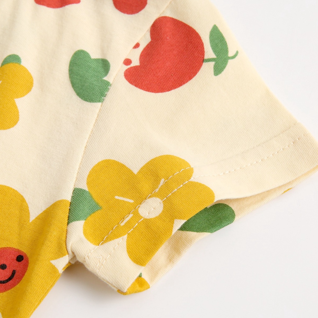 Áo liền quần SANLUTOZ từ cotton họa tiết tùy chọn mùa hè dễ thương cho bé