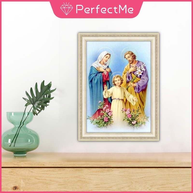 Tranh đính đá 5d 30x40cm tự làm hình tôn giáo trang trí nhà cửa