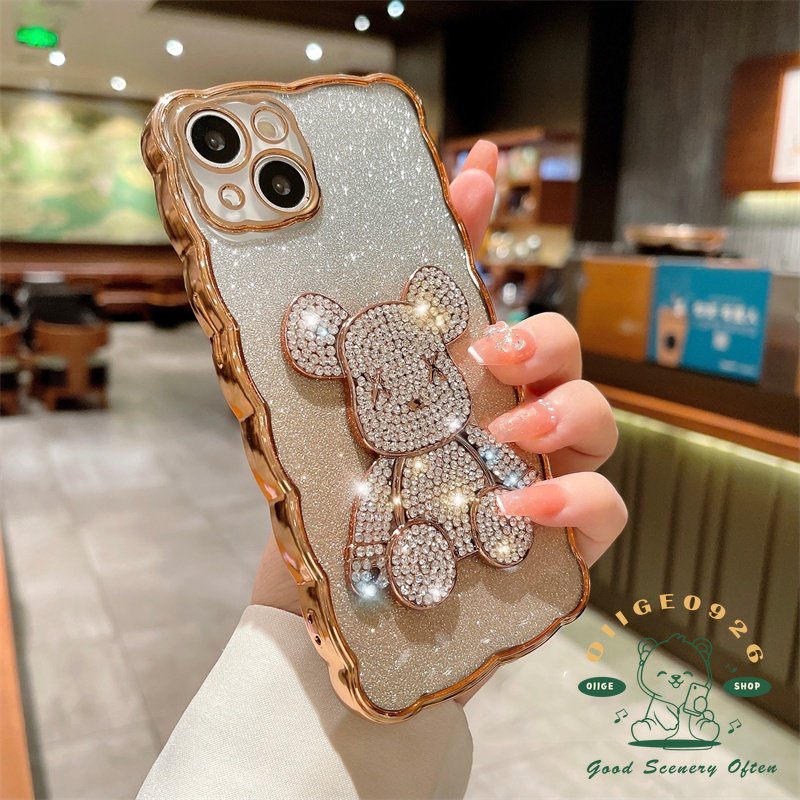 Mới Ốp Điện Thoại Viền Lượn Sóng Màu Gradient Lấp Lánh Cho iPhone 13 12 11 Pro Max Xs Max Xr 8 7Plus