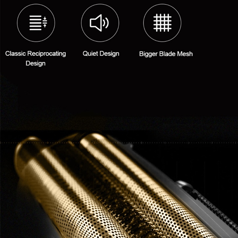 Máy Cạo Râu Chạy Điện Thiết Kế Hai Đầu Sạc USB Tiện Dụng Cho Nam