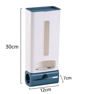 Convenient wall-mounted 2-compartment nylon garbage bag bag box