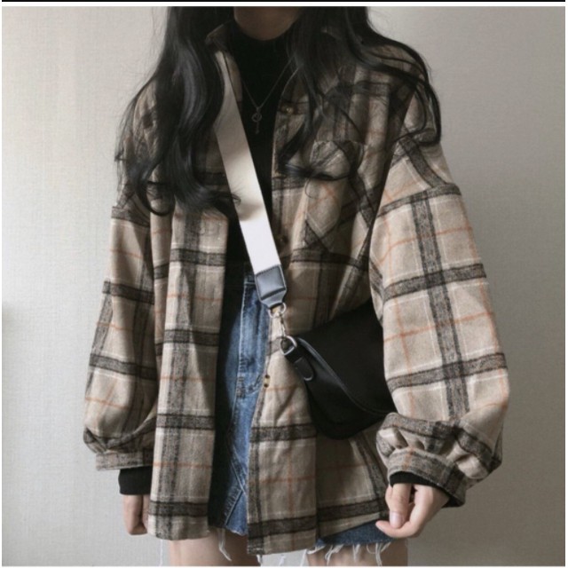 Áo sơ mi kẻ caro nam nữ form rộng phong cách hàn quốc | BigBuy360 - bigbuy360.vn