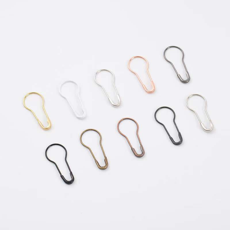 Set 30 Kẹp Giấy Hình Quả Bầu Bằng Đồng Màu Đen / Vàng / Bạc