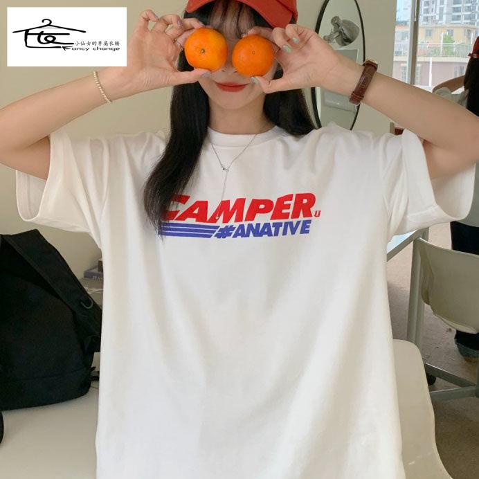Áo Thun Cotton Tay Ngắn Dáng Rộng Phong Cách Hàn Quốc Thời Trang Mùa Hè Hàng Mới Dành Cho Bạn Nữ 2022