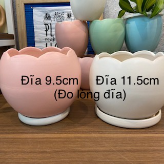 Chậu trứng - Size to 15*12cm- chậu trồng cây để bàn gốm Bát Tràng