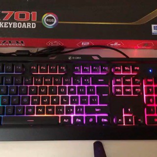 Bàn phím Gaming EDRA EK701 - Chống nước tuyệt đối - Led RGB - Bàn Phím Giả Cơ Giá rẽ - Bảo hành 24 tháng