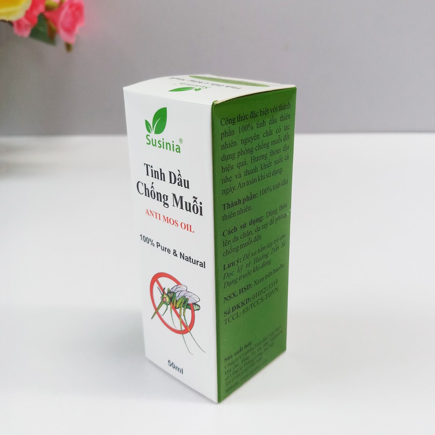 Tinh dầu chống muỗi Susinia 50ml tự nhiên, an toàn