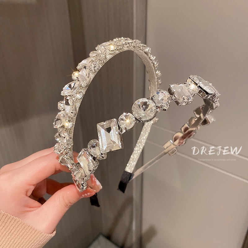 DREJEW Cài tóc đính đá phong cách Hong Kong cổ điển thời trang mùa hè cho nữ