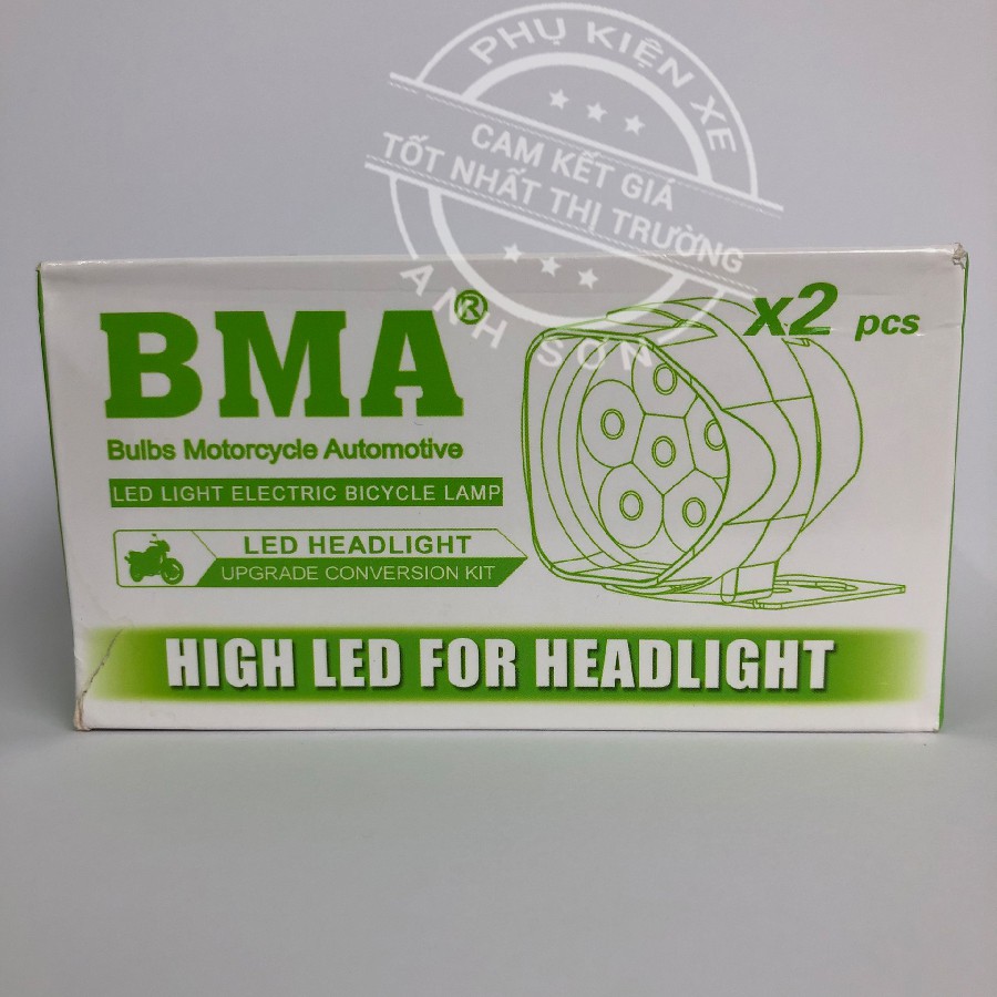 [HOT] Đèn trợ sáng led BMA 6 mắt giá rẻ siêu sáng đi phượt dùng mọi loại xe chân gương BH chính hãng 12th TẶNG CÔNG TẮC