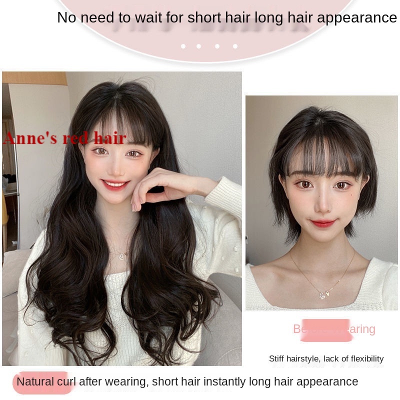 Tóc giả dài uốn xoăn nhuộm màu kiểu chữ V thịnh hành cho nữ