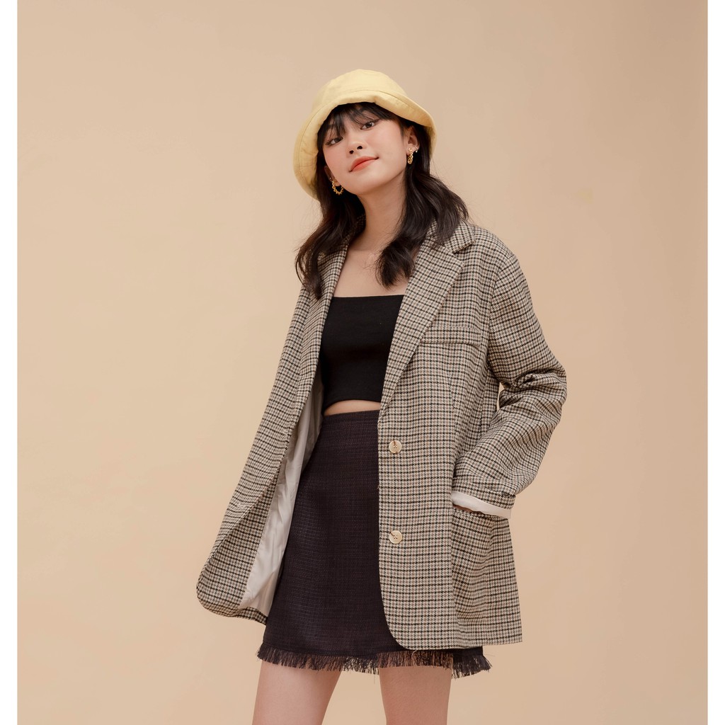 [SALE UP TO 50%] Chân váy mini chữ A lai tua màu đen LEN clothing  8113 | BigBuy360 - bigbuy360.vn