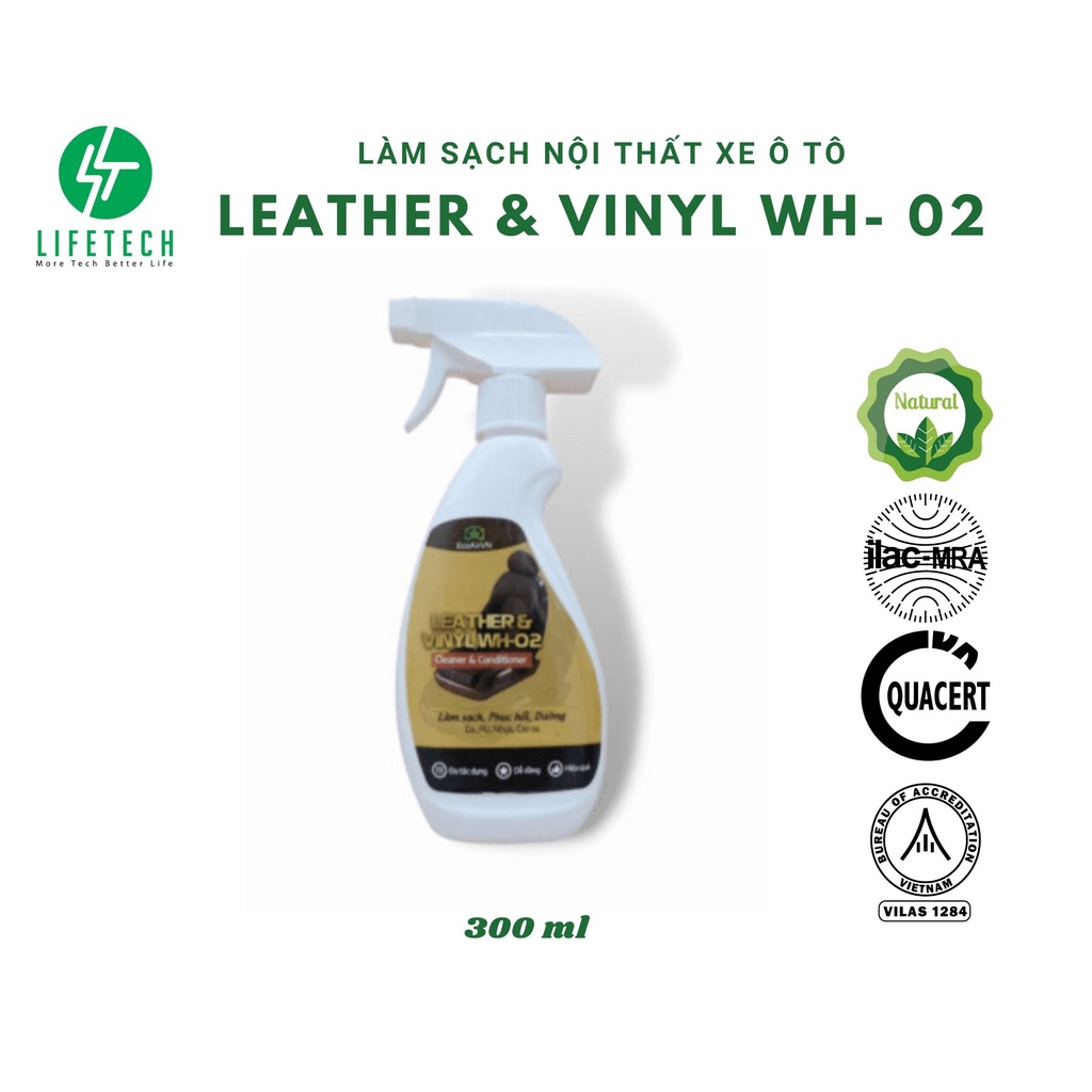 Dung dịch vệ sinh nội thất xe ô tô Leather n Vinyl WH 02 EcoAirVn LifetechStore