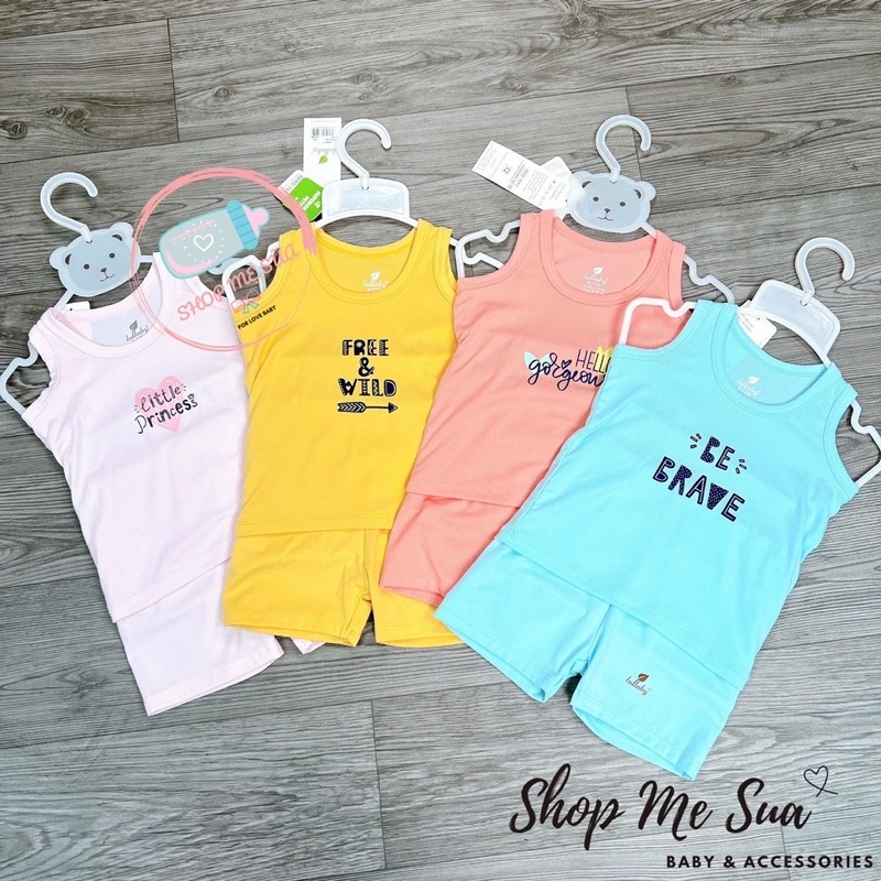 Bộ ba lỗ cotton may ô cho bé trai/bé gái Lullaby NH102V