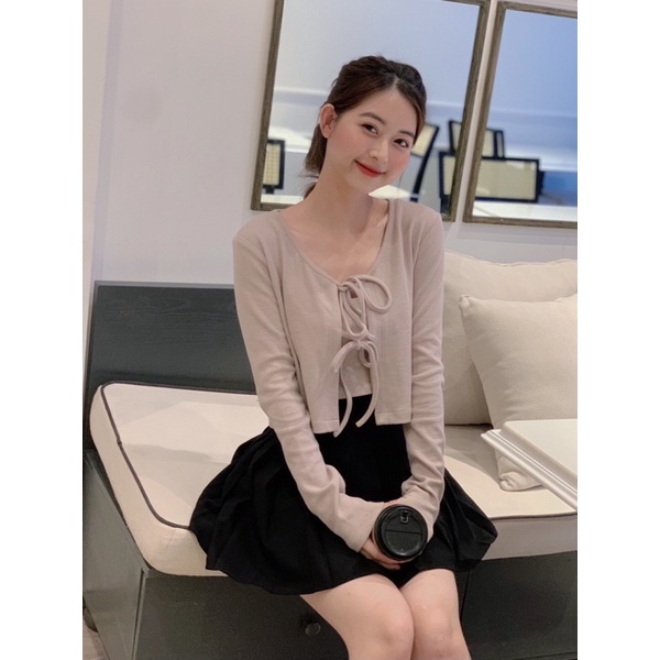 [CLAY] EMMY CARDIGAN - Áo khoác Cardigan len tăm Hàn buộc nơ