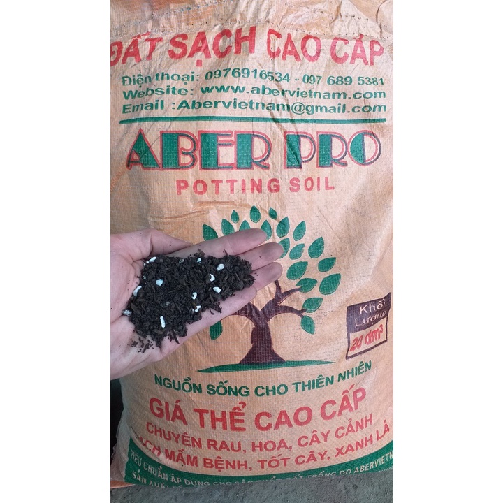 ĐẤT SẠCH PHÙ SA  ABER PRO 10KG (đất nặng vui lòng chỉ đặt 1sp 1 đơn ạ)
