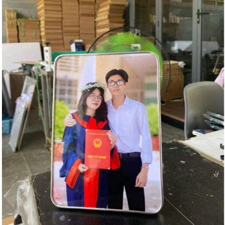Khung ảnh 15x21cm ép gỗ bo viền