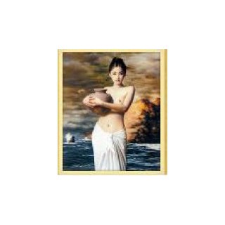 Tranh gắn đá H230 - Mỹ nhân ôm bình