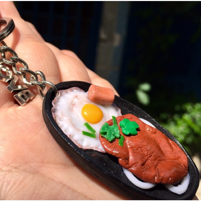 Móc khóa handmade Bò Bít Tết