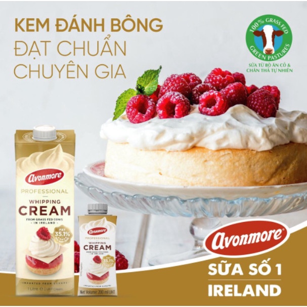 Kem Sữa Tươi Avonmore 1Lít - Whipping Cream Avonmore 1Lít