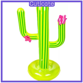 [CUTICATE]Upgraded PVC Inflatable Cactus Rings Toss Game Set for Party Kids/Adult