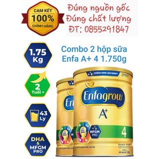 Bộ 2 lon sữa bột enfagrow số 4 1750g date 2022