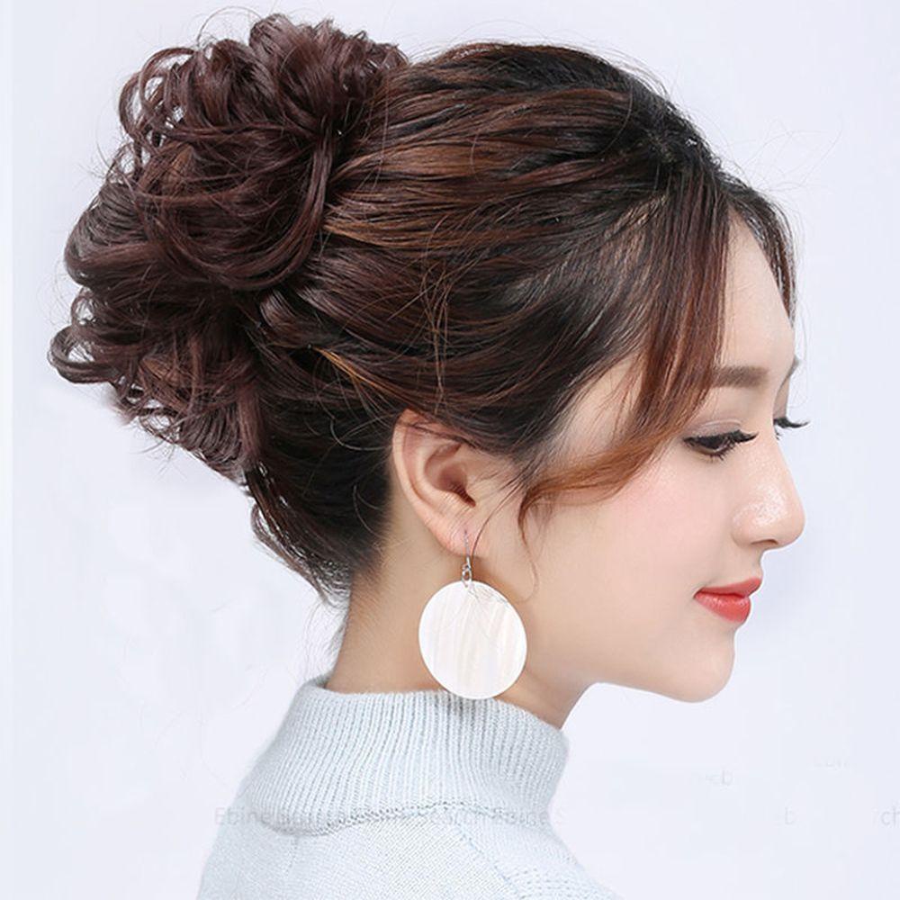 NICKOLAS Búi Tóc Giả Hình Tròn Thời Trang Dành Cho Nữ