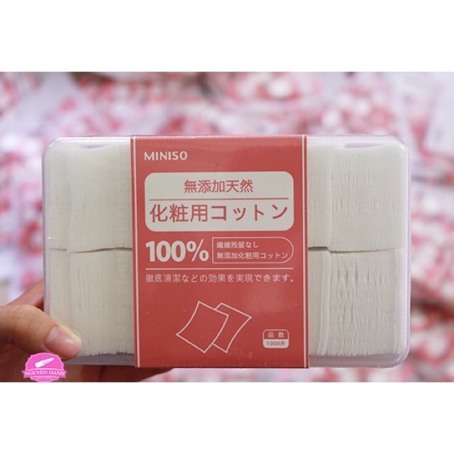 Bông tẩy trang miniso 1000 miếng - Nhật Bản