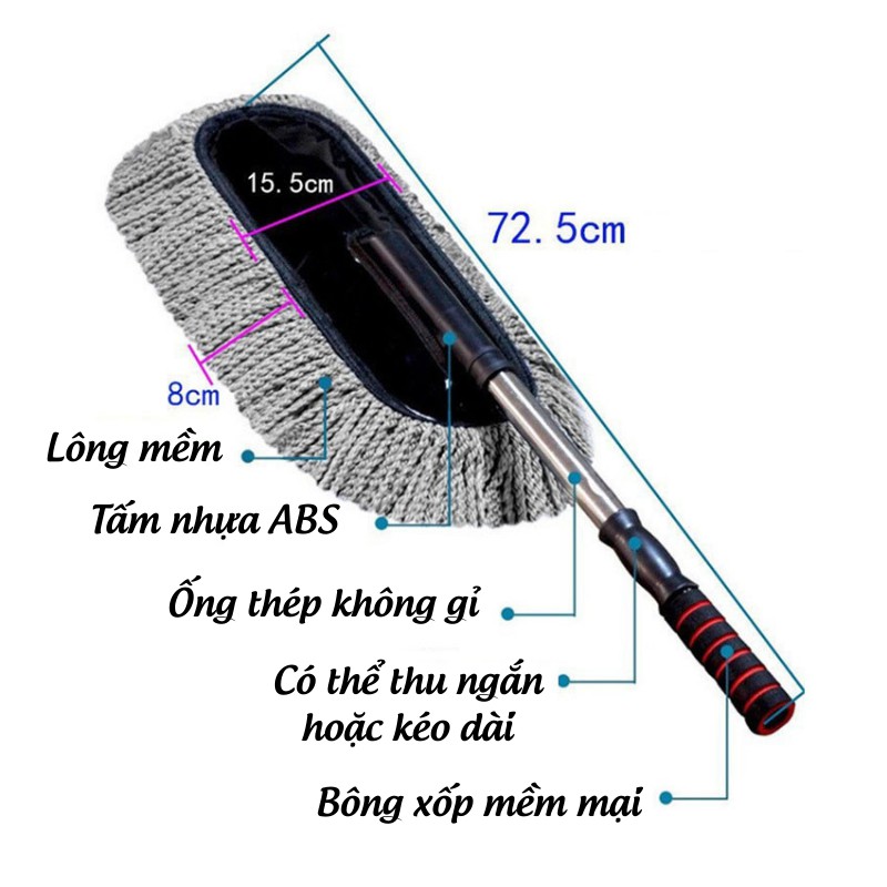 Chổi Lau Xe Ô Tô, Chổi Quét Xe, Vệ Sinh Xe Tiện Lợi - AUTO..BEN