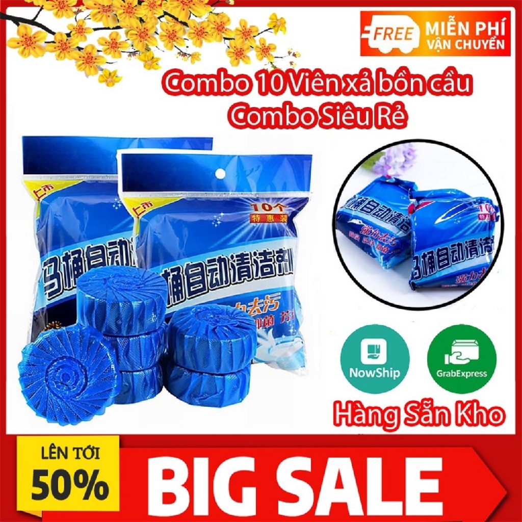 Viên tẩy bồn cầu khử mùi Hàn Quốc - Túi 10 viên - Tiện ích - Vệ sinh cho gia đình bạn