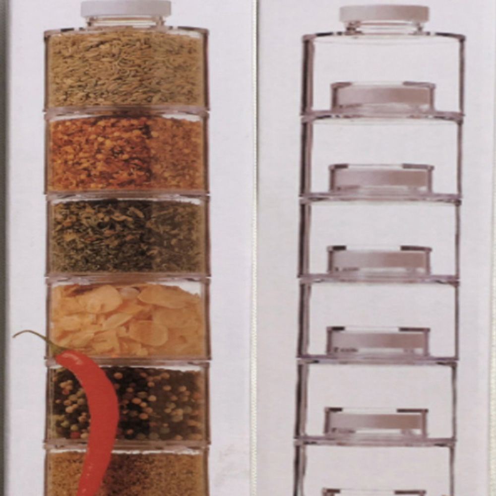 Set 6 Hộp Trong Suốt Đựng Gia Vị Tiện Dụng