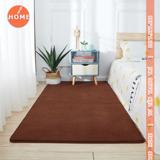 Thảm trải sàn phòng ngủ Dày màu Nâu | Nhung nỉ  | 1m6x1m | 1m6x2m