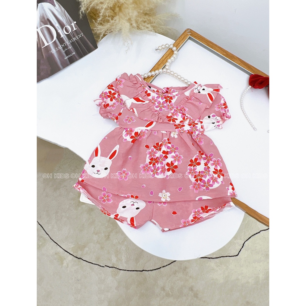 BỘ ĐŨI BÉ GÁI CỘC TAY MẶC HÈ CỰC THÍCH 7/15KG