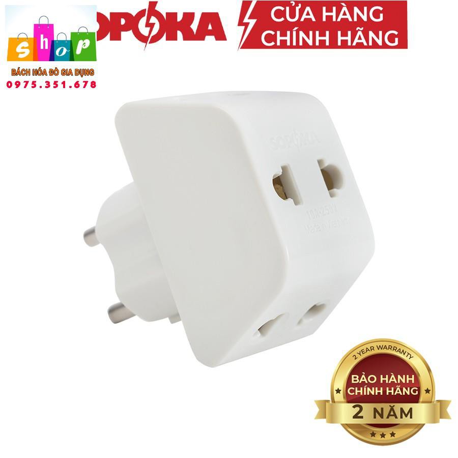 Đầu nối đa năng 3 cửa SOPOKA P11 P12 chịu tải 2200W-Giadung24h