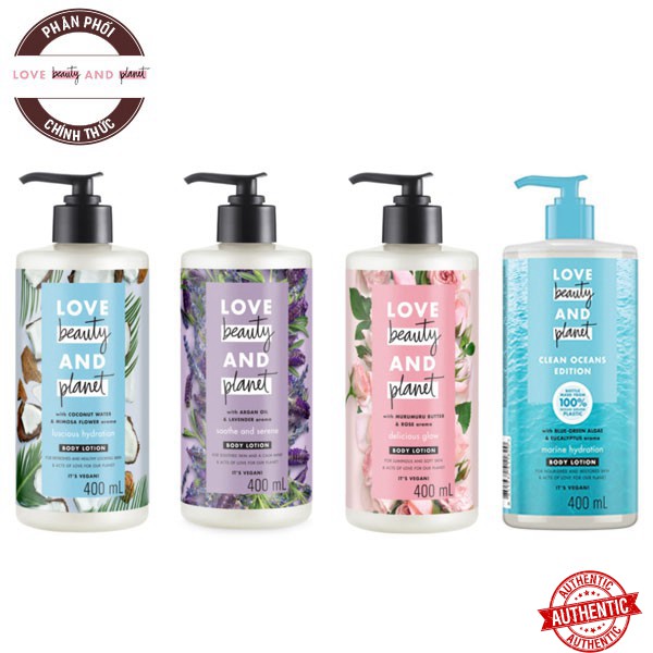 [Mã giảm giá] Sữa Dưỡng Thể Love Beauty And Planet Body Lotion 400ml