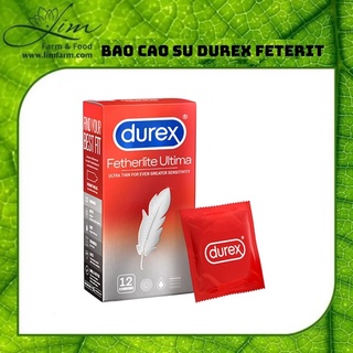 Bao cao su Durex Fetherlite bao dòng bao cao su siêu mỏng hộp 12c