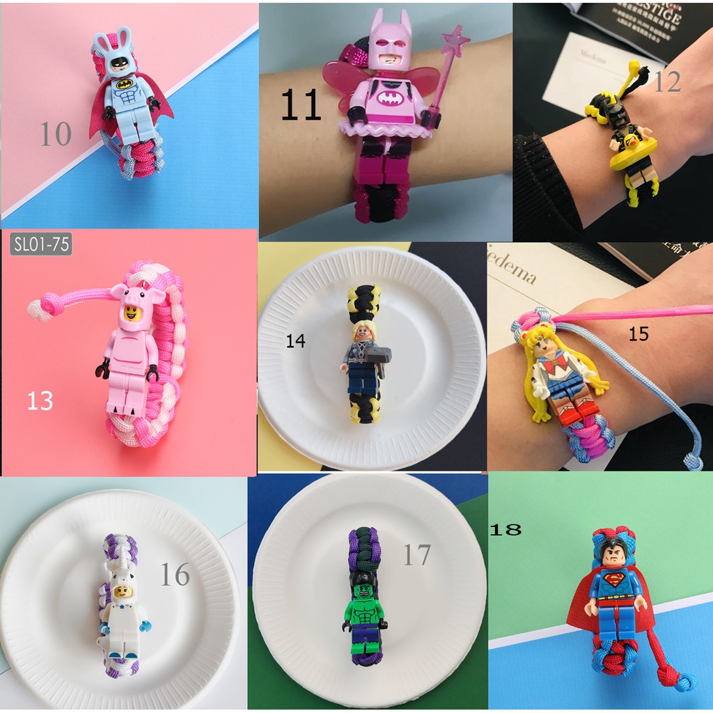 Vòng tay minifigure paracord lego ulzzang siêu anh hùng - songoku- hoạt hình siêu hot hit 2019 full 50 mẫu | BigBuy360 - bigbuy360.vn