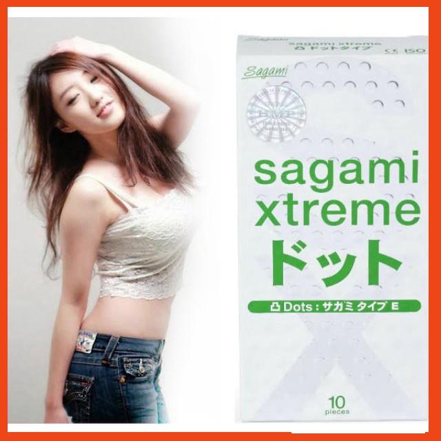 [SALE SHOCK] Bao Cao Su SAGAMI XTREME Gai Gân Siêu Mỏng Hộp 10 Cái [Đền tiền 200% niếu giả]