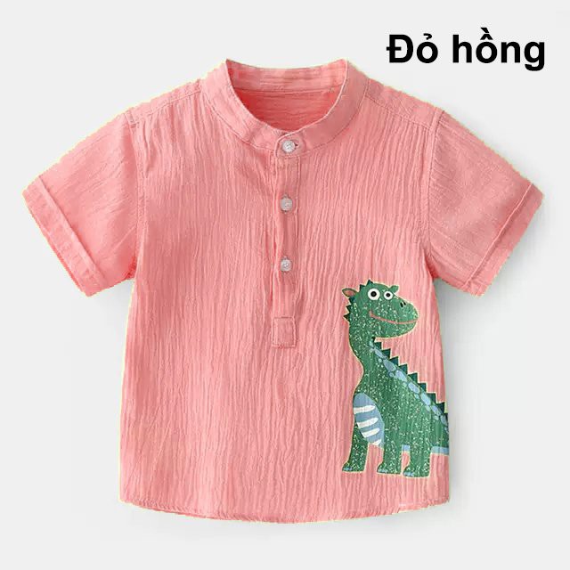 ❤️Hàng hè ❤️ Áo đũi cổ tàu hình khủng long siêu dễ thương cho bé có size từ 10 -40kg