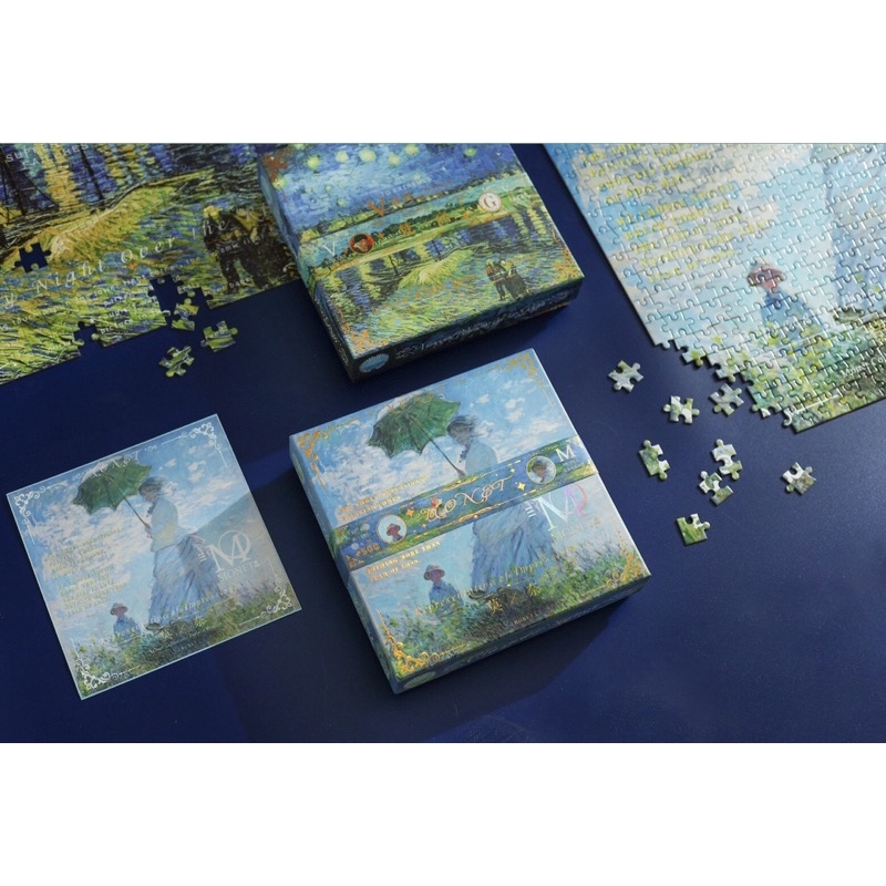Bộ xếp hình hoạ tiết tranh Van Gogh và Caude Monet