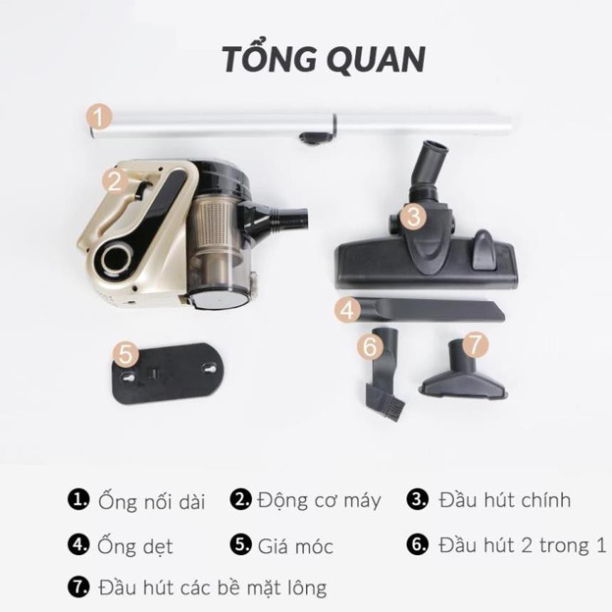 Máy Hút Bụi Công Nghiệp Cầm Tay Mini Cát Á - 10 trong 1, hút bụi đa năng, loại bỏ mọi bụi bẩn