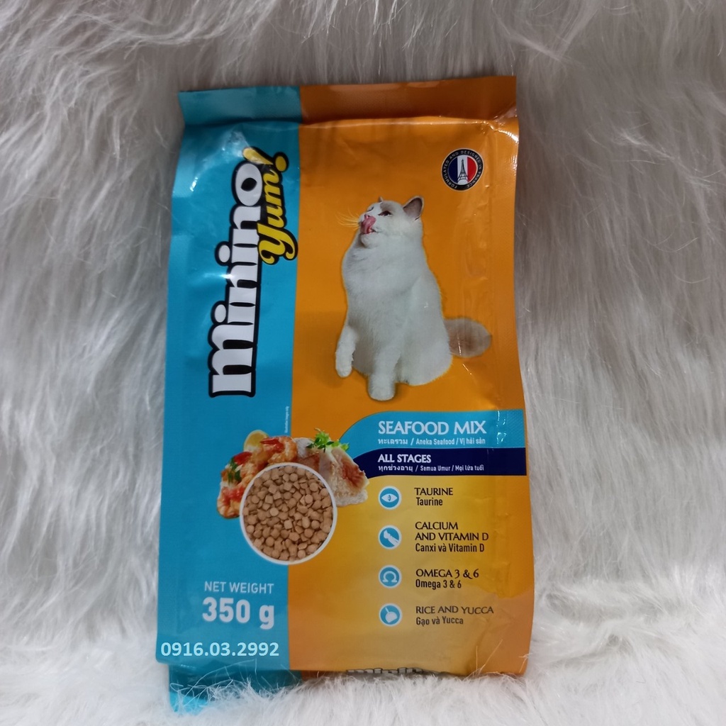 Thức ăn cho mèo Minino Yum 1,5kg, Thức ăn cho mèo mọi lứa tuổi