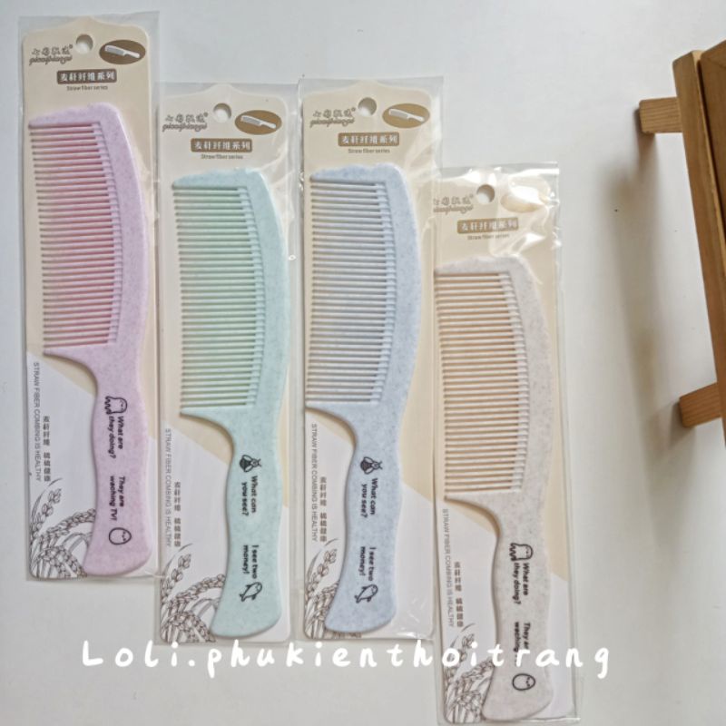 Lược Chải Tóc Bằng Nhựa Lúa Mạch Cao Cấp In Hình Dễ Thương  LCT11
