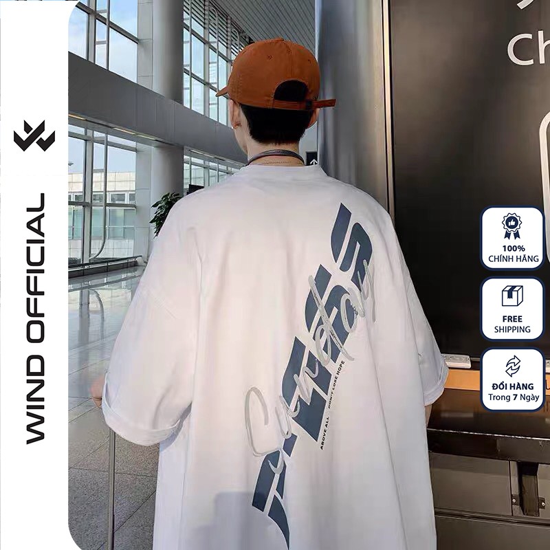 Áo thun tay lỡ WIND phông unisex form rộng SunDay nam nữ cotton ulzzang oversize